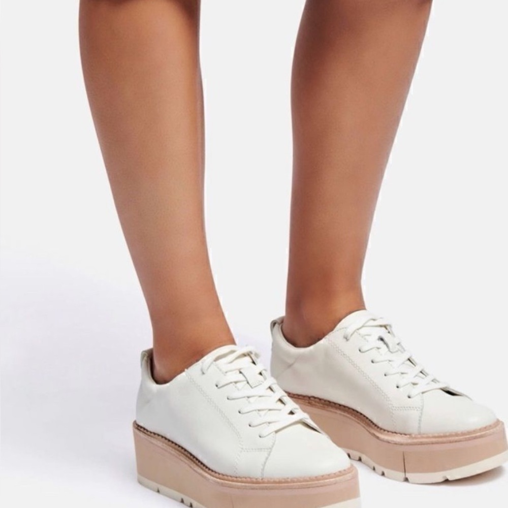 Dolce Vita Cream and Tan Sneakers